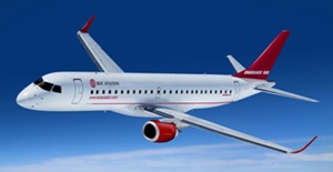Computer rendering of an Embraer 190 in BOC Aviation livery. Courtesy, Embraer